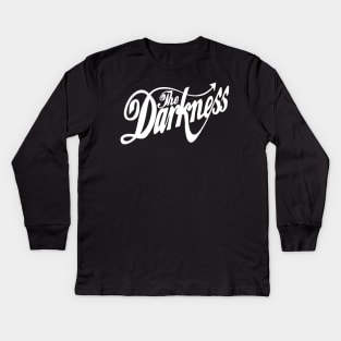 The Darkness Band White Text Kids Long Sleeve T-Shirt